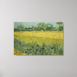 Veld met bloemen nabij Arles Canvas