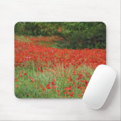 Veld met hybride papaverbloemen aangeplant langs muismat (Met muis)