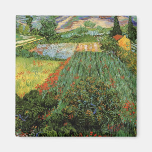 Veld met klaprozen door Vincent van Gogh Magneet