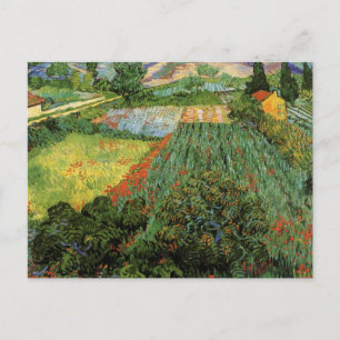 Veld met klaprozen van Vincent van Gogh Briefkaart