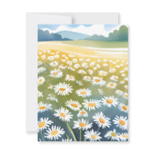 Veld met Madeliefjes | Bloemenschilderij van een B