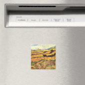 Veld met Plowman en Mill van Vincent van Gogh Magneet (Insitu (Vaatwasser))