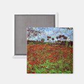 Veld met Poppies Van Gogh Fine Art Magneet (Voorkant / Achterkant)
