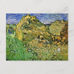 Veld met Wheat Stacks van Vincent van Gogh Briefkaart
