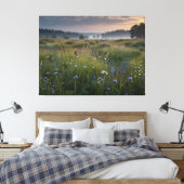 veld met wilde bloemen canvas afdruk (Insitu (Slaapkamer))