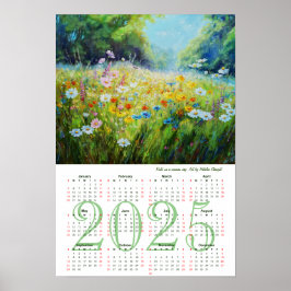 Veld op een zomerdag. Fine Art Kalender 2025 Poster