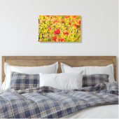 Veld papaver canvas afdruk (Insitu (Slaapkamer))