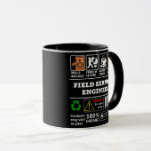 VELD SERVICE ENGINEER Label Skills Oplossen Mok (Voorkant rechts)