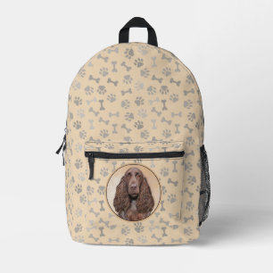 Veld Spaniel Schilderij - Mooie Originele Honden K Bedrukte Rugzak