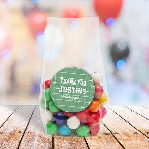 Veld Sportgebied Football van de Verjaardag Dank u Ronde Sticker