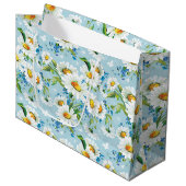 Veld van Daisies Gift Bag Large Cadeautasje (Voorkant Gekanteld)