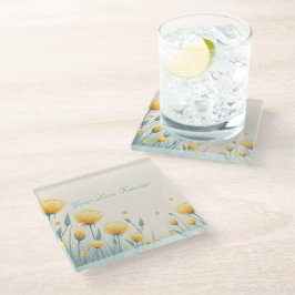 Veld van eindeloze liefde glazen onderzetter