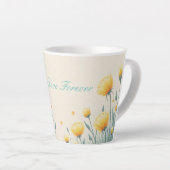 Veld van eindeloze liefde latte mok (Rechterhoek)