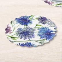 Veld van felle paarse korenbloemen, paarse, blauw