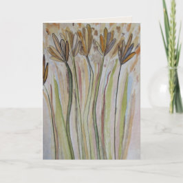 Veld van wilde bloemen Blank Kaart