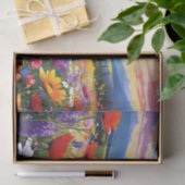 Veld van wilde bloemen met Rolling Hills Tissuepapier (Geschenk)