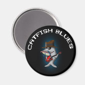 Veldblauwe vis magneet (Voorkant / Achterkant)