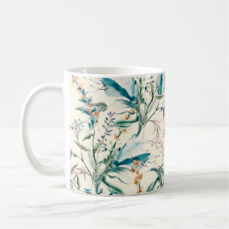 Veldbloemen naadloos patroon koffiemok