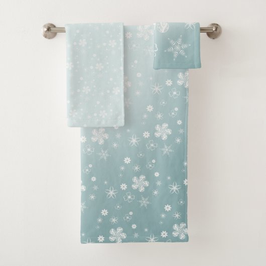 Veldbloemen sterren Daisy Pattern Blue Bad Handdoek (Insitu)