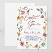 Veldbloemen - Wild Flowers Floral Vrijgezellenfees Kaart (Voorkant / Achterkant)