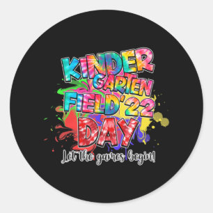 Velddag 2022 Kindergarten laat de Spelen beginnen  Ronde Sticker