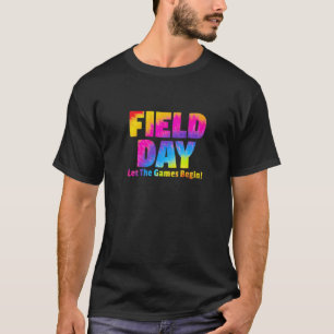 Velddag laat de games beginnen met de kleurstof t-shirt