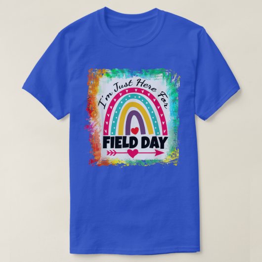 Velddag leraar regenboog, ik ben hier alleen voor  t-shirt (Design voorkant)