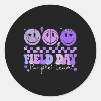 Velddag Paarse Team Kleur Veld Trip Team Game C Ronde Sticker