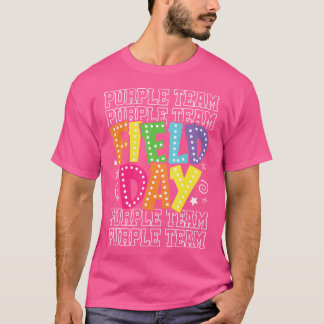 Velddag Paarse Team Kleur War Camp Team Game Com T-shirt