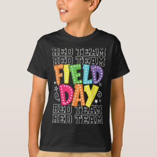 Velddag Rood Team Kleur Oorlog Kamp Team Game Comp T-shirt