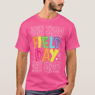 Velddag Rood Team Kleur Oorlog Kamp Team Game Comp T-shirt