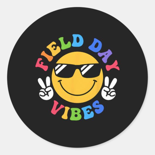 Velddag S voor leraar Happy Field Day 2023 Ronde Sticker (Voorkant)
