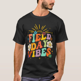 Velddag Vibes Funny Groovy Kinder Docent Velddag T-shirt