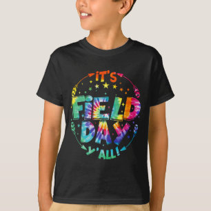 Velddag Y'all Tie Dye Teacher Student Veldreis T-shirt