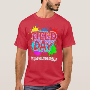 Velddagschool Regenboogkleursplaat T-shirt