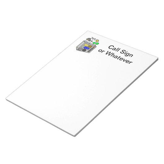 Velddaguur — Notitieblok met radiopictogram (Schuin)