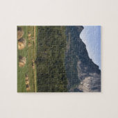 Velden met gehooid hooi, Alberta, Canada Legpuzzel (Horizontaal)