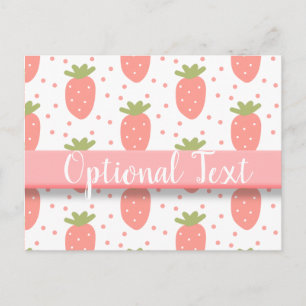 Velden van aardbeien briefkaart