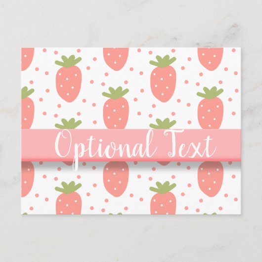 Velden van aardbeien briefkaart (Voorkant)