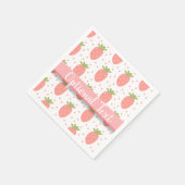 Velden van aardbeien servet (Hoek)