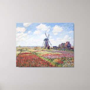 Velden van Tulip, van Claude Monet Canvas Afdruk