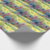 Velden van voorjaarsbloemen cadeaupapier (Hoek)