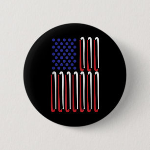 Veldhockey Amerikaanse vlag Veldhockeyspeler VS Ronde Button 5,7 Cm
