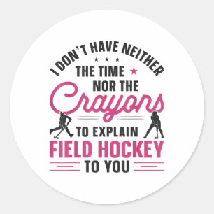 Veldhockey Aquarel Ik Heb Noch De T Ronde Sticker
