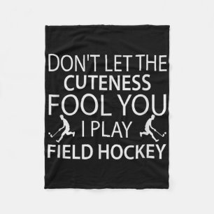 Veldhockey Citaat Hockeyspeler Sport  Fleece Deken