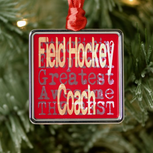 Veldhockey Coach Extraordinaire Metalen Ornament (Boom)