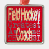 Veldhockey Coach Extraordinaire Metalen Ornament (Voorkant)
