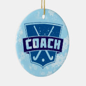 Veldhockey Coach-kerstdecoratie Keramisch Ornament (Rechts)
