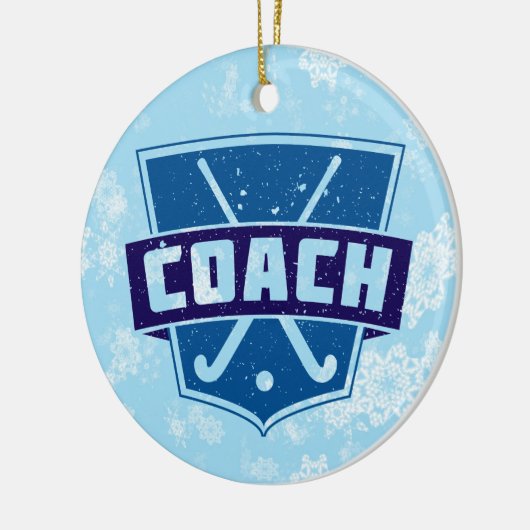 Veldhockey Coach-kerstdecoratie Keramisch Ornament (Links)