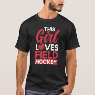 Veldhockey Dit meisje houdt van fieldhockey-premie T-shirt